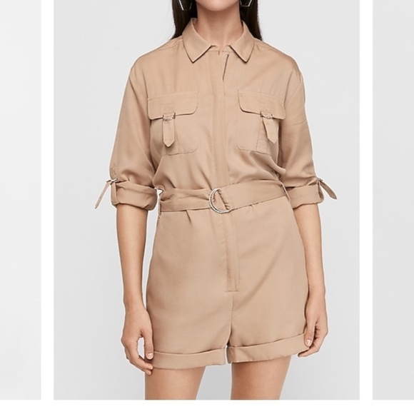 NWT SILKY UTILITY ROMPER - EXPRESS - Picture 1 of 3